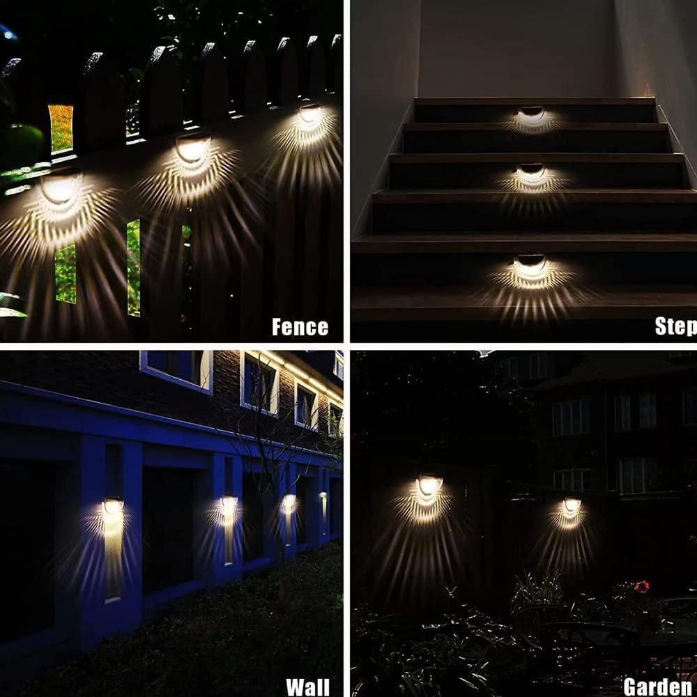 GlowGuard™ Solar Fence Lights – Pack of 4