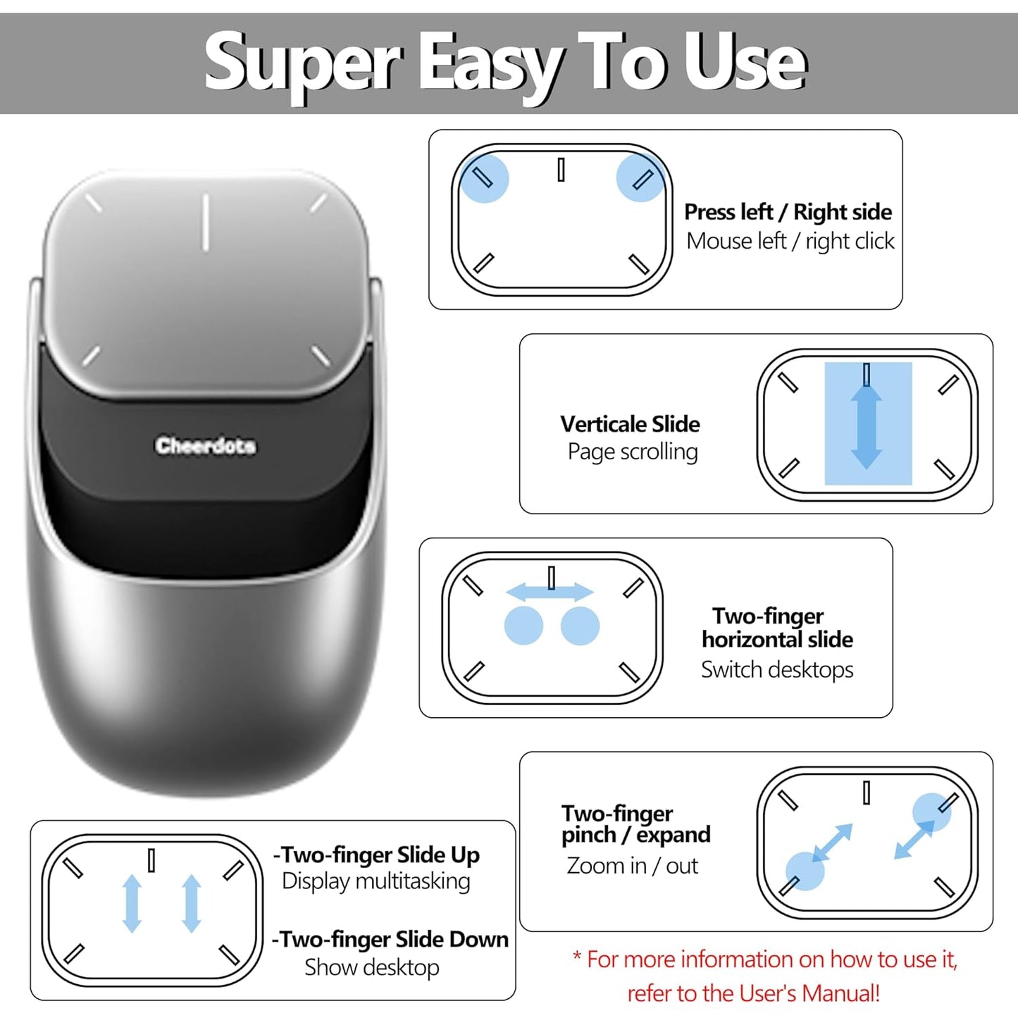 Magnetic Wireless Mouse With Recorder